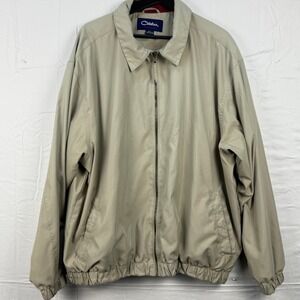 Catalina Outerwear Mens Jacket‎ XLT Beige Full Zip Lightweight Golf Coat